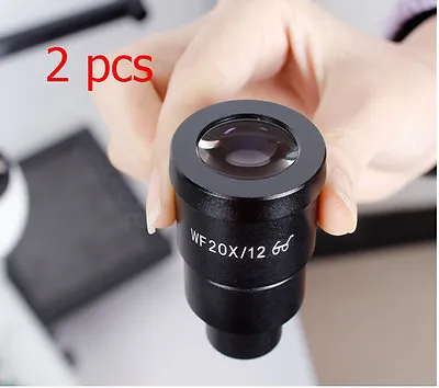 2 Pcs WF20X /12 Stereo Microscope Eyepieces High Eye-point 30mm Mount Tube • $25.23