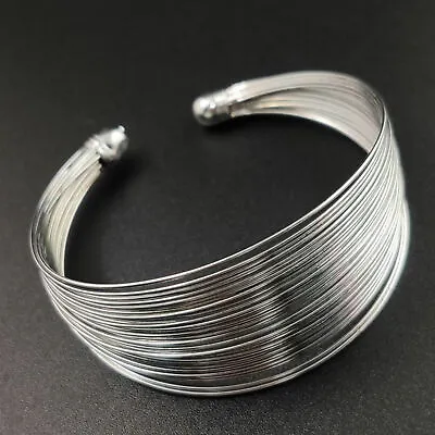 Elegant Charm 925 Sterling Silver New Fashion Wristband Bracelet Bangle Cuff • $15.74