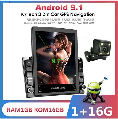 9.7  2DIN Car Stereo Radio Head Unit USB AUX WIFI Player Android 9.1 Navigation • $318.62