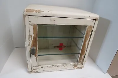 Vintage Wood Sterilizer Cabinet W/ 2 Shelves 12 X 12 X 8 Inches • $160