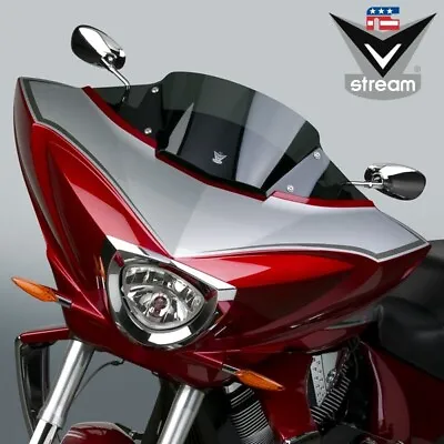 NC Fairing Mount V-Stream Windshield 8.25in Dark Victory Cross Country 10-17 • $148.46