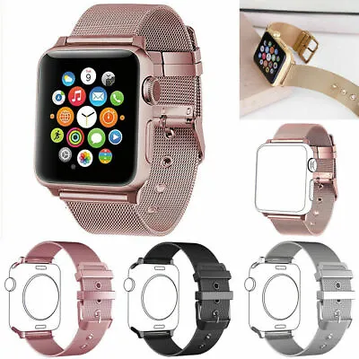$14.99 • Buy Apple Watch Strap Series 6 SE 5 4 3 2 1 38/40/42/44mm Milanese Metal Buckle Band