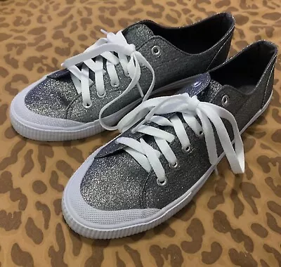 MOSSIMO Supply Co Women Sparkly Shoes Canvas Walking/Tennis Sneakers Size 9 NEW • $14