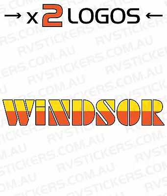 2 X WINDSOR 1989 Caravan Decal 760mm Sticker Vintage Graphics • $63.95