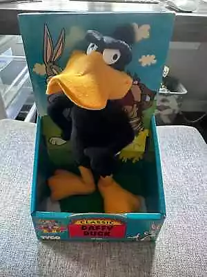 Warner Brothers Looney Tunes Daffy Duck Plush 1994 Tyco Playmate Inc. 10” Tall • $25