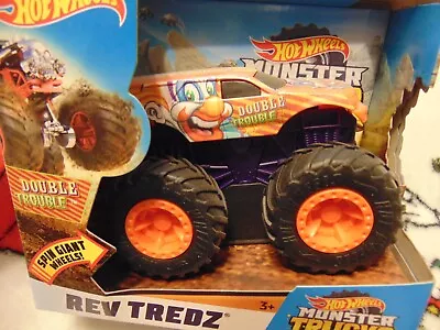 2018  DOUBLE TROUBLE REV TREDZ Hot Wheels  Monster  Truck    • $7.95