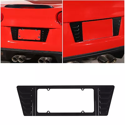 For Corvette C6 05-13 Rear License Plate Bottom Filler Trim Panel Aluminum Black • $39.99