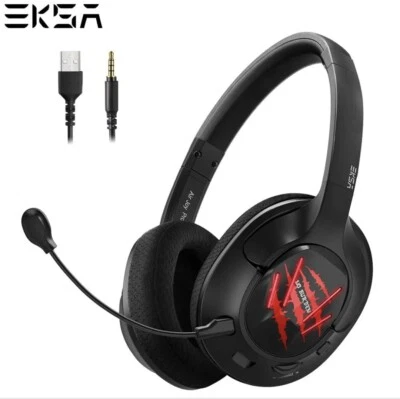 EKSA Air Joy Pro 7.1 Surround Sound Ultralight Gaming Headset Red PC/PS/MAC/XBOX • £15.99