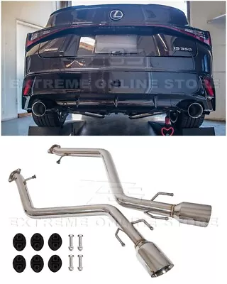 For 21-Up Lexus IS300 IS350 | Muffler Delete 4  Dual Tips Axle Back Exhaust • $259.98