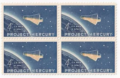 STAMP US SCOTT 1193  Project Mercury  4 CENT 1962 MNH BLOCK OF 4 • $4.79