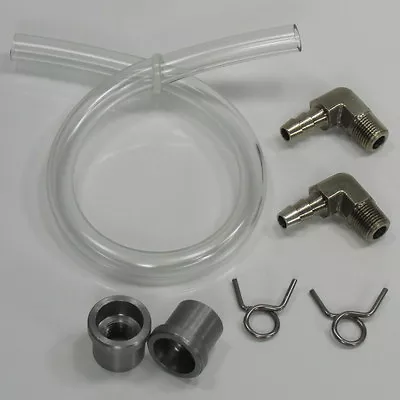 Motorcycle CLEAR Fuel Hose FLUSH Gas Gauge Sight Window NICKEL Barbs Made In USA • $29.95