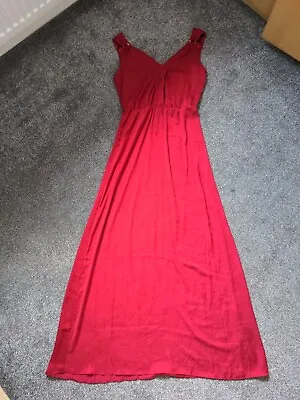 Ladies Girls H&M Grecian Style Red Maxi Dress Size 6 Summer Holiday Prom BNWT • £7