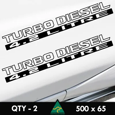 4.2 Litre Turbo Diesel Stickers 500mm Nissan GQ GU Patrol 4x4 Car Window Decal • $16.90