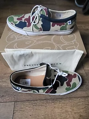 Pretty Green. Camouflage Deck Trainer. Size 9 • £25