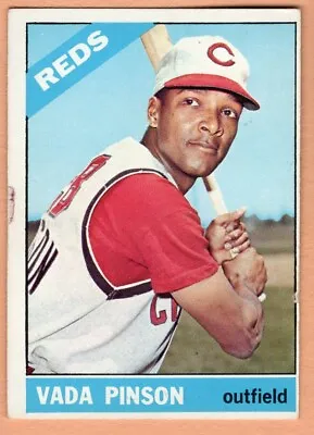 $5 • Buy 1966 Topps Baseball Set Break #180 Vada Pinson Reds Hof