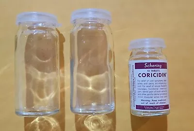 Vintage - Lot Of 3 Coricidin Bottles - Glass • $30