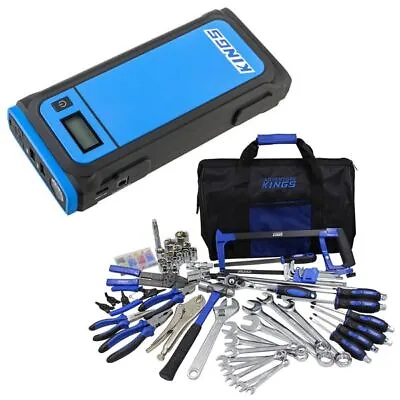 Kings Ultimate Bush Mechanic Tool Kit Tough Portable +1000A Lithium Jump Starter • $188.95