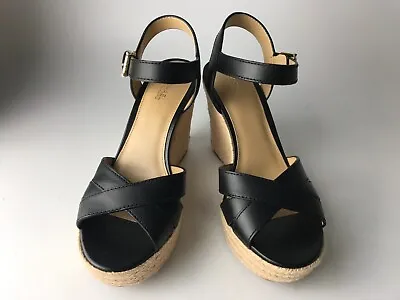 Women's Michael Michael Kors Suzette Platform Wedge Sandal Size 6.5 M - Black • $18