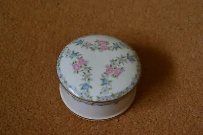 Coalport Trellis Rose Round Trinket Box Bone China. Excellent Condition. • £10