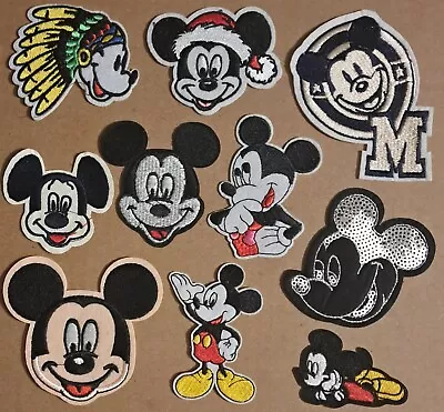 Disney Mickey Mouse Embroidered Iron On Patch 10 Pcs. • $25