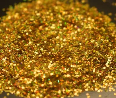 King Tut Gold Tri Holographic Metal Flake Glitter 0.030 .030 Resin Epoxy Tumbler • $27.24