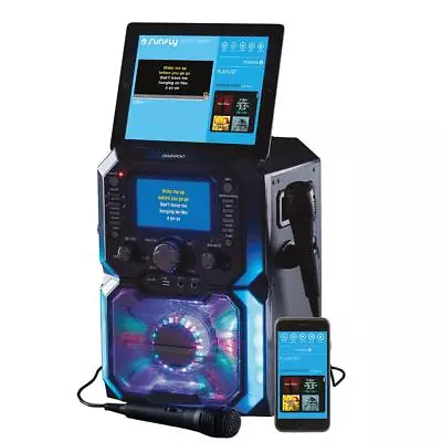£84.99 • Buy Daewoo Bluetooth Portable Party Karaoke Machine 2 Wired Microphones LCD Display