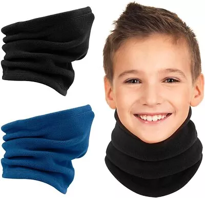 Kids Neck Warmer Fleece Windproof Face Mask Winter Ski Scarf For Kids Boys Girls • $3.99