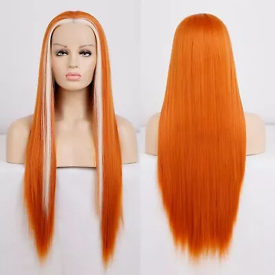 Long Straight Synthetic Lace Front Wig For Women Heat Resistant Fiber Hair Wigs • $76.54