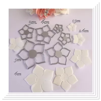 Flower Dies 6 Sizes Foamiran Or Card Flower Making Crafts Suit Magnolia Tilda • £6.95