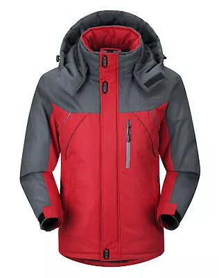 Men Faux Fleece Thickened Jacket Outdoor Mountaineering Suit Zipper Hooded Coat • $79.34