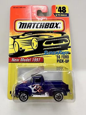 Matchbox 1997 New Model Superfast ‘56 Ford Pickup Truck Purple #48 Of 75 Vintage • $4.40