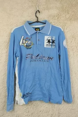 LA MARTINA POLO Blue Pelican Polo Club Long Sleeve Polo • $25