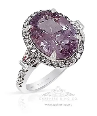 £9821.17 • Buy Pink Sapphire & Diamond Ring, 6.22 Tcw Untreated Ceylon 18kt GIA Certified  