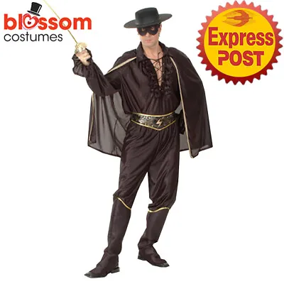 TM355 Mens Bandido Zorro Boys Book Week Fancy Dress Up Wild West Costume Mask • $39.11