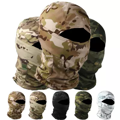 Military Balaclava Face Mask Camouflage Camo Face Hood For Outdoor Fishing Sport • $7.99