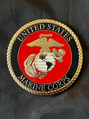 Car Emblem 3  United States Marine Corps Metal Adhesive Military NEW! • $12.69