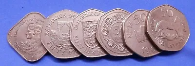 Fifty Pence 50p Large Size Coins Falklands Gibraltar Guernsey Jersey See Menu  • £4.95