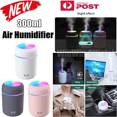 $13.95 • Buy Car Home Air Purifier Diffuser Aroma Oil Humidifier Mist Led Night Light Home AU