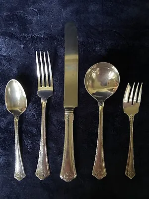 $1049 • Buy Wallace Sterling Silver~VTG~Carmel~5 Place Settings W/Gumbo Spoons~HTF~NO MONO