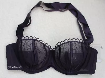 NWT LA PERLA 904887  Inverno  Balconette Halter Lace Bra Purple 34D Italy • $99.99