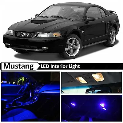 9x Blue LED Lights Interior Package Kit For 1994-2004 Ford Mustang • $11.89