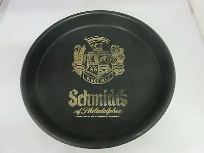 Vintage Advertising Schmidt's Beer  Plastic Serving Tray 13  Dia   M-503 • $15