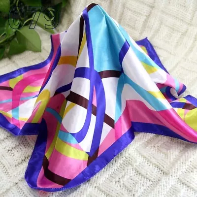 Vintage Elegant Designs Silk Satin Feel Ladies Small Square Head / Neck Scarf 79 • $4.49