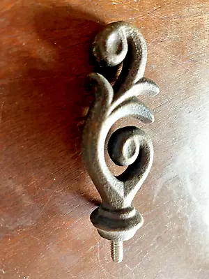 Antique Vintage Heavy Cast Iron Lamp Light Curtain Finial Part • $9.95