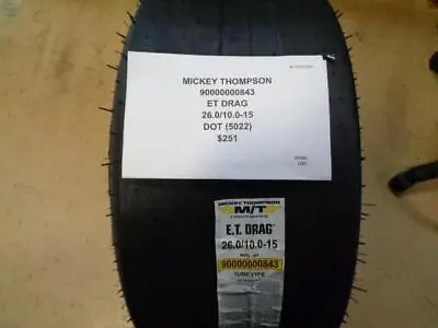 Mickey Thompson Et Drag Wl 26.0 10.0 15 Tire 90000000843 Bq4 • $217.79