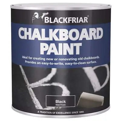 Blackfriar Chalkboard Blackboard Paint Easy Write Clean Black Matt 500ml • £12.09