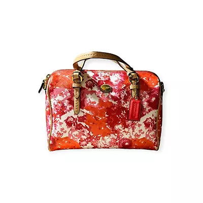 Coach Floral Saffiano Leather Satchel Bag NO STRAP F31461 Mini Bennett Fob • $84.99