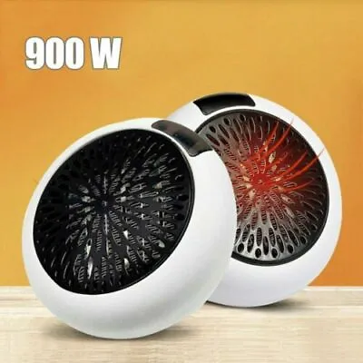 Mini Space Heater Digital Electric Heater Wall Outlet Plug Small Fan Home Warmer • $19.99