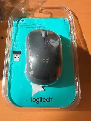 Logitech M185 Wireless Mouse + USB Receiver Fit Compact PC Laptop Mouse Red • £7