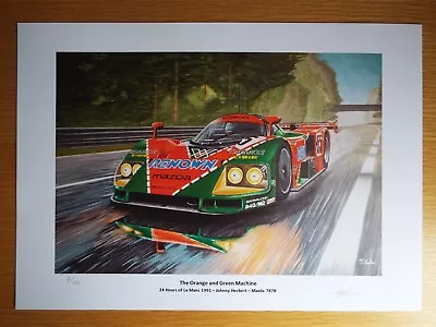 £10 • Buy Limited Edition Mazda 787B 24 Hours Of Lemans Artwork Print A3